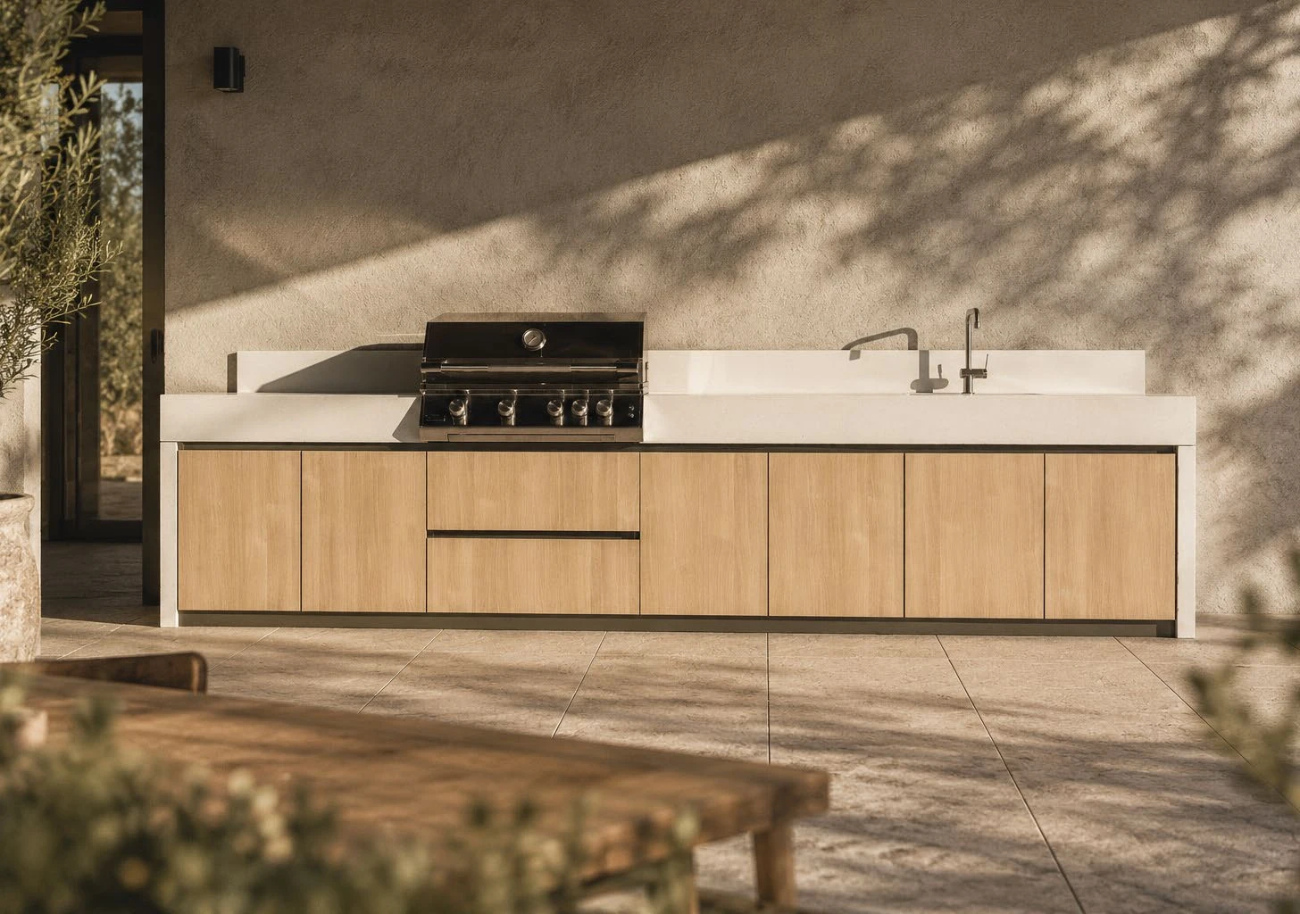 ROCK outdoor kitchen in architectural concrete